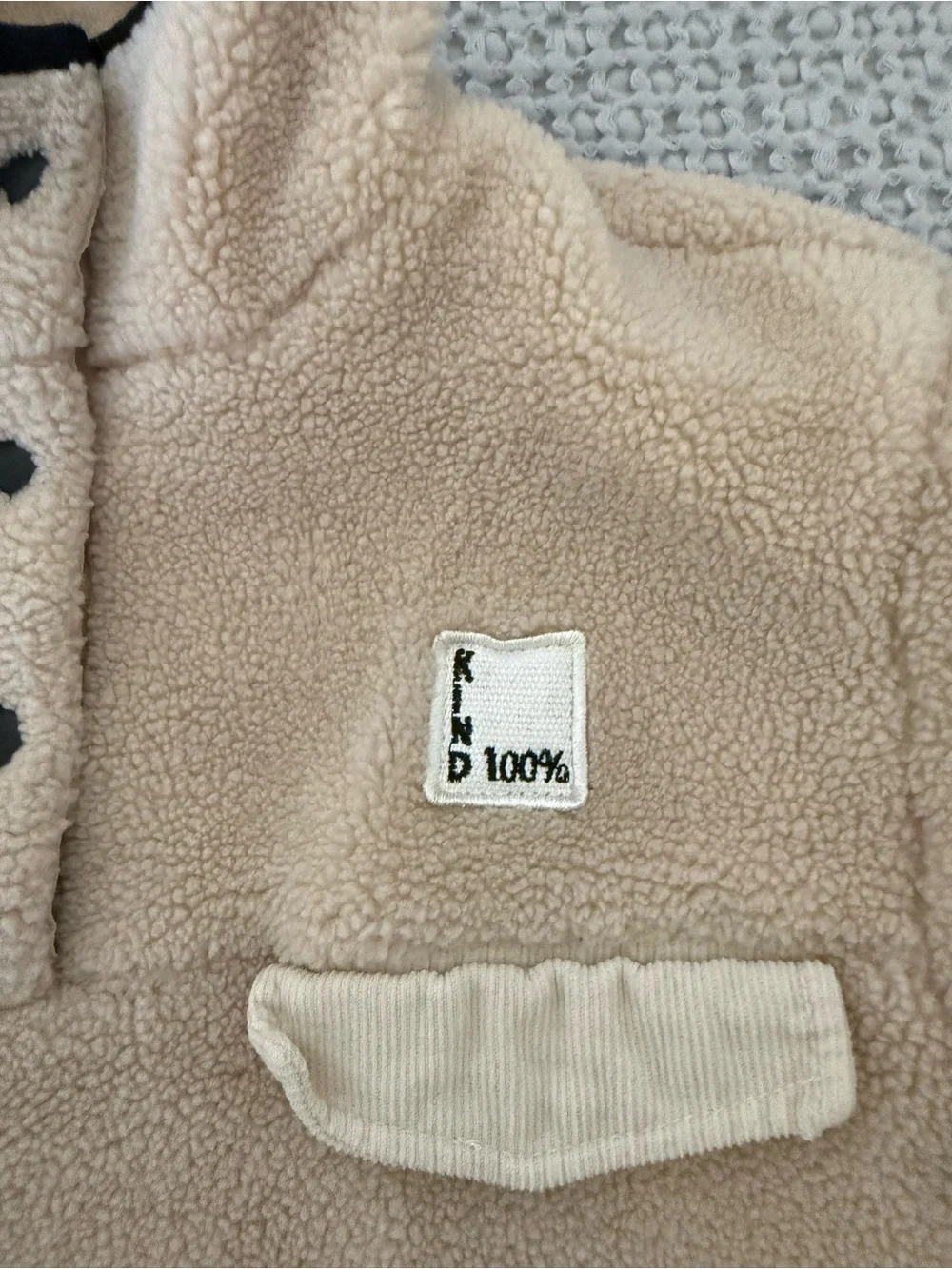 Zara Kids Beige Sherpa Pullover Jacket boys size 18-24 Months